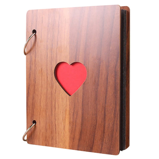6 inch 32 Pages Wooden Photo Album Baby Growth Memory Life Photo Record Book(Brown) by bashfashion