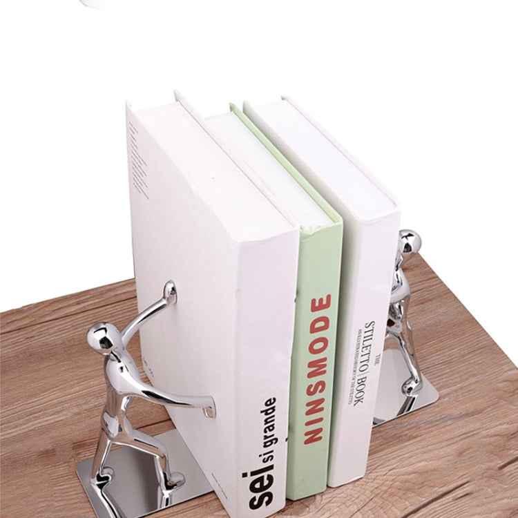 1 Pair Book Holder Humanoid Figure Non-Skid Art Desk Organizer Bookshelf Office Study Decoration by bashfashion