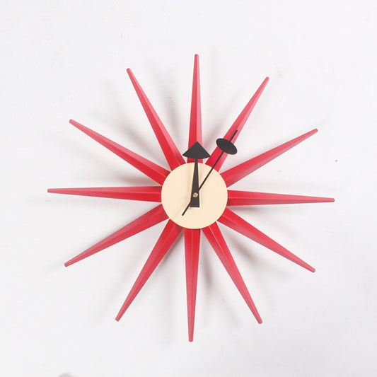 48cm Simple Modern Sun Clock Creative Home Accessories Wall Clock(Red Pole) by bashfashion
