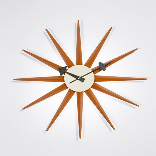 48cm Simple Modern Sun Clock Creative Home Accessories Wall Clock(Orange Pole) by bashfashion