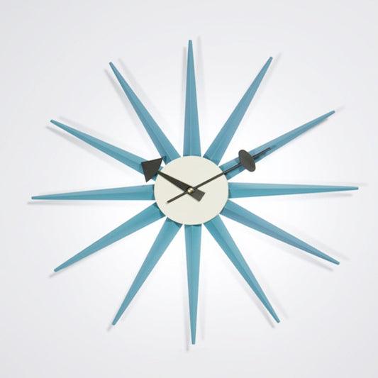 48cm Simple Modern Sun Clock Creative Home Accessories Wall Clock(Blue Pole) by bashfashion