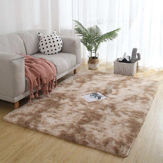 Simple Sofa Bedside Gradient Carpet Living Room Bedroom Mat, Color:Dark Camel, Size:50x80cm by bashfashion