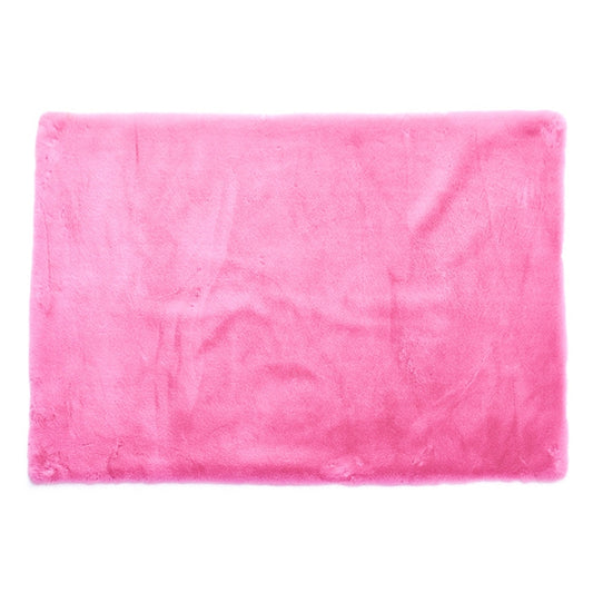 Rug Artificial Rabbit Hair Carpet Non-slip Floor Mats for Living Room Bedroom Balcony Home Decoration, Size:600x1200mm(Pink) by bashfashion