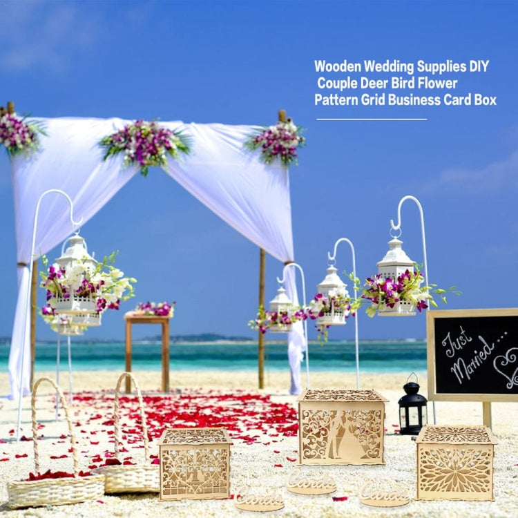DIY Wooden Beautiful Wedding Card Box Gift Decoration Box, Size:Large by bashfashion