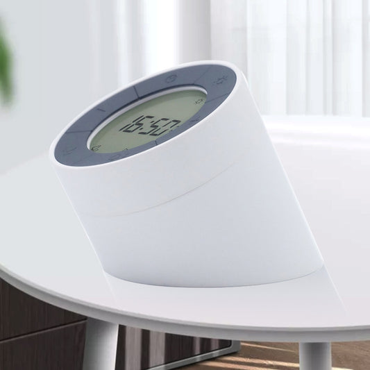 Simple Home Creative Multi-function Charging Stepless Dimming Alarm Clock Night Light(White) by bashfashion