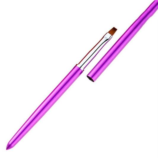 Nail Brush Color Painting Flower Carving Pen Pull Pen Light Therapy Gel Pen Flat Head Pen Nail Pen(Purple) by bashfashion
