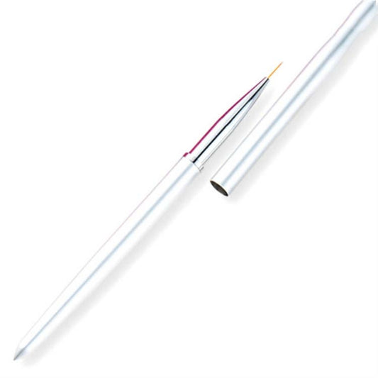 Nail Brush Color Painting Flower Carving Pen Pull Pen Light Therapy Gel Pen Flat Head Pen Nail Pen(Silver) by bashfashion