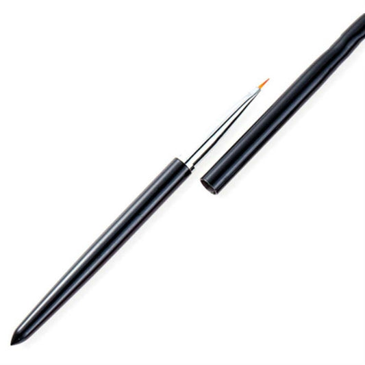 Nail Brush Color Painting Flower Carving Pen Pull Pen Light Therapy Gel Pen Flat Head Pen Nail Pen(Black) by bashfashion