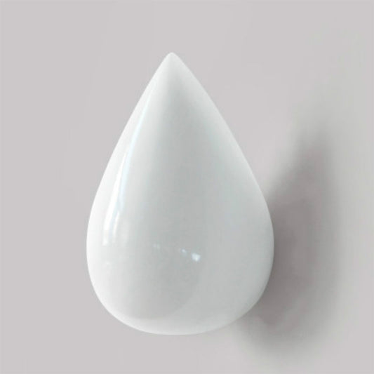 Creative Water Droplets Wall Hooks Home Decoration Resin Mural 3D Coat Hook Single Hooks Wall Hanger, Size:Big Size(White) by bashfashion