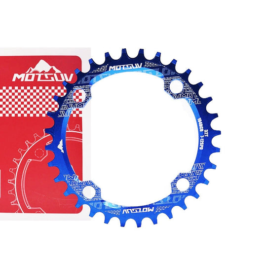 MOTSUV Narrow Wide Chainring MTB Bicycle 104BCD Tooth Plate Parts(Blue) by bashfashion