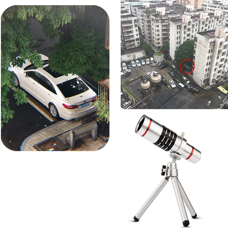 Outdoor Telescope Mobile Phone Accessories Shooting Telephoto Lens with Universal Metal Clip( 18X) by bashfashion