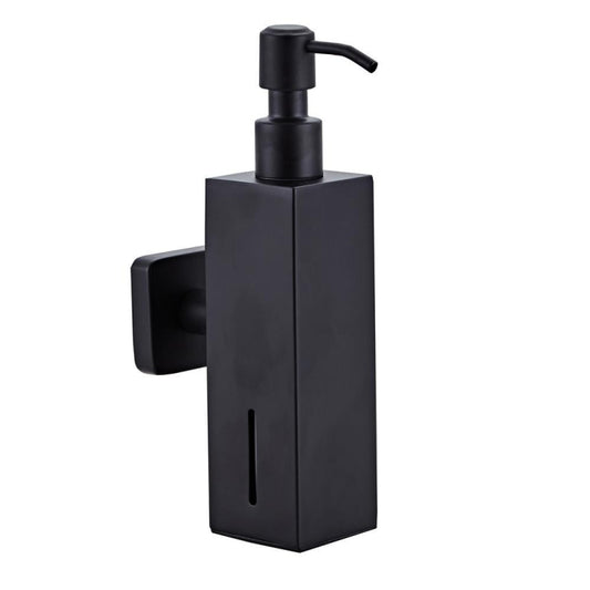 304 Stainless Steel Wall-mounted Manual Soap Dispenser, Style:Square Wall-mounted by bashfashion