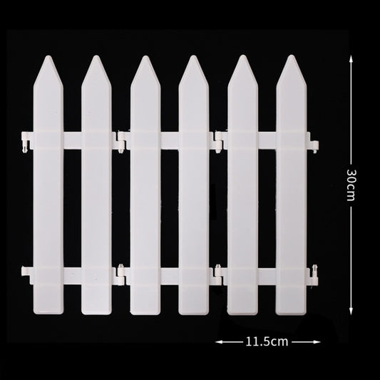 10 PCS Christmas Decoration White Plastic Tips Fence Christmas Tree Fence by bashfashion