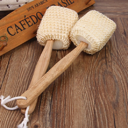 Natural Sisal Rubbing Back Brush Sponge Bath Brush by bashfashion