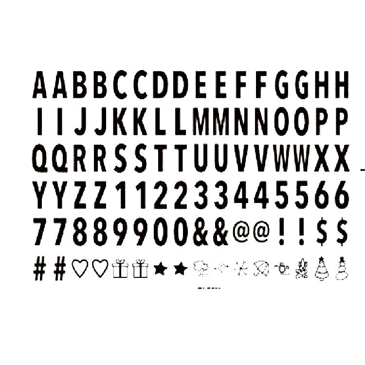 Alphabet Handmade Puzzle Light Box Decoration Night Light Home Decoration with Black and White Card(Black box white strip) by bashfashion