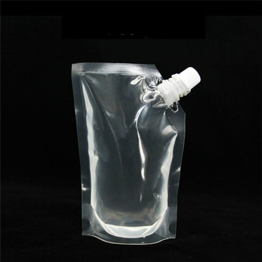 4 PCS Transparent Self-Supporting Mouth Bag Milk Juice Drink Outlet Wine Bag, Size:S by bashfashion