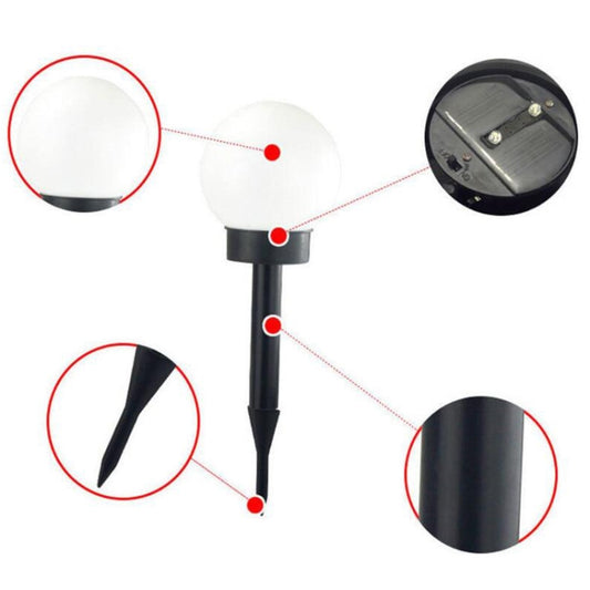 2 PCS Waterproof Outdoor Bulb Solar Ground Light Lawn Landscape Decoration(White Light) by bashfashion