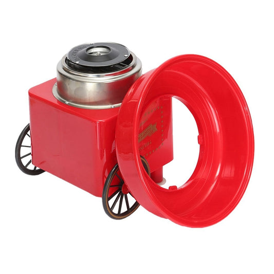 Retro Trolley Mini Cotton Candy Machine, Specification:European Regulations 220 V(Red) by bashfashion