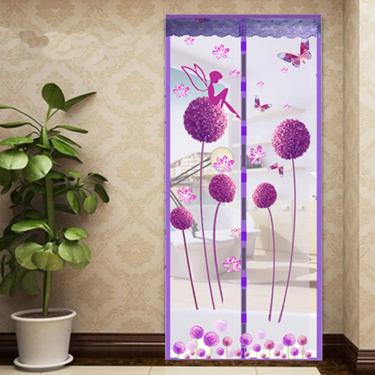 Summer Mosquito Curtain Magnetic Soft Screen Door Curtain, Size:90 x 210cm(Purple) by bashfashion