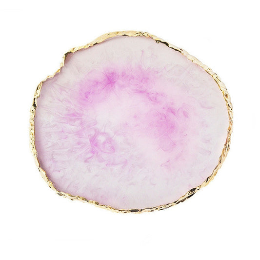 Nail Palettes Resin Agate Pieces Nail Painting Palette Decoration Storage Tray(Purple) by bashfashion