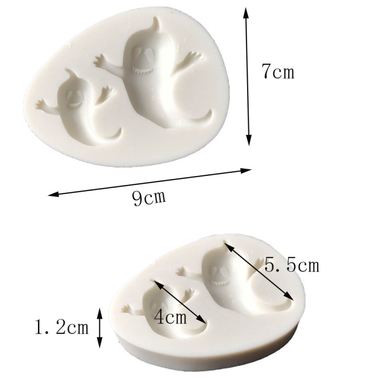 Halloween Series Ghost Silicone Mold Fondant DIY Soft Clay Mold by bashfashion