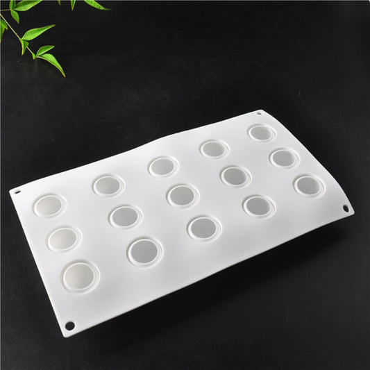 French Dessert 15 Even Spherical Cake Mold Mousse Silicone Creative DIY Baking Mold White(29.7×17.5×3cm) by bashfashion