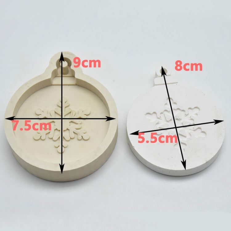 DIY Baking Christmas Series Modeling Fondant Silicone Mold(Christmas Round Snowflake) by bashfashion