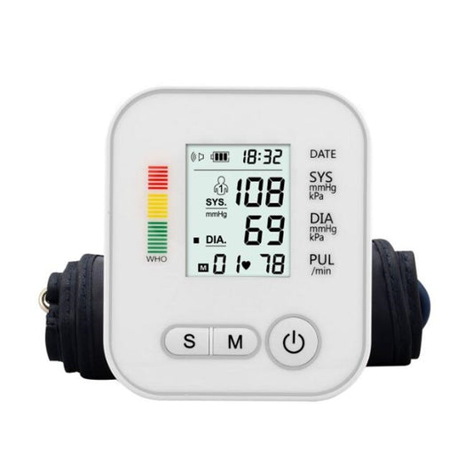 Arm Type Home Electronic Automatic Hypertension Measuring Instrument Sphygmomanometer(Silver) by bashfashion