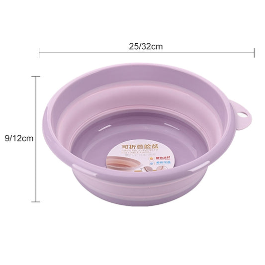 Folding Washbasin Outdoor Travel Portable Washtub, Size:9x25cm(Purple) by bashfashion