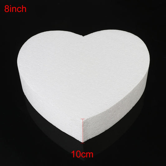 4 PCS Heart-shaped Prosthesis Foam Baking Fondant Cake Silk Flower Practice Mold, Height:10cm, Size:8 Inches by bashfashion