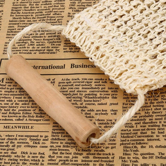 Natural Sisal Long Rubbing Towel with Handle Bath Strip Plant Fiber Bath Wipe by bashfashion