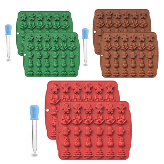 Christmas Supplies Drop Glue Mold Cake Barbecue Baking Tool(Green) by bashfashion