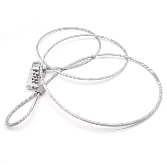 Four Digit Computer Lock Notebook Universal Anti-theft Password Lock, Size:Diameter 3.5 mm Length 1.2 m by bashfashion