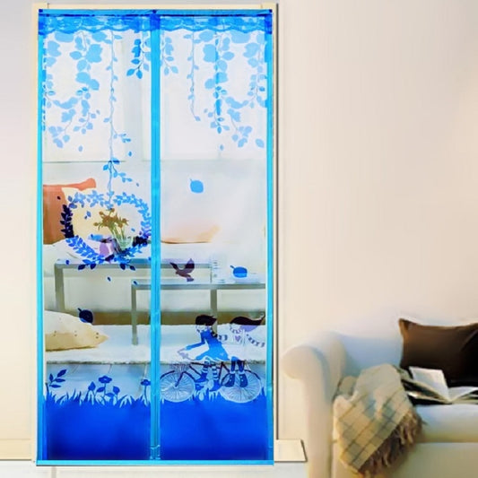 Summer Anti-Mosquit Curtain Encryption Magnetic Screen, Size:100x210cm(Blue) by bashfashion