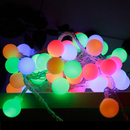 LED Waterproof Ball Light String Festival Indoor and Outdoor Decoration, Color:Colorful 20 LEDs -Battery Power by bashfashion