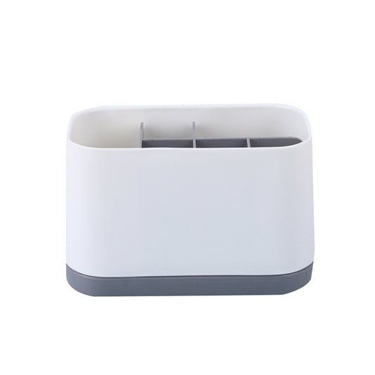 Removable Toothbrush Toothpaste Storage Toilet Set Shelf(Gray) by bashfashion