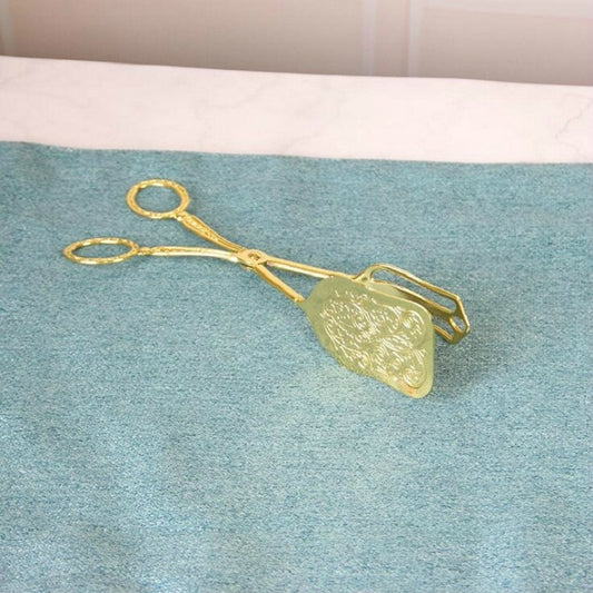 Retro Zinc Alloy Cutlery Cake Fruit Dessert Salad Clip(Square Head Gold Clip) by bashfashion