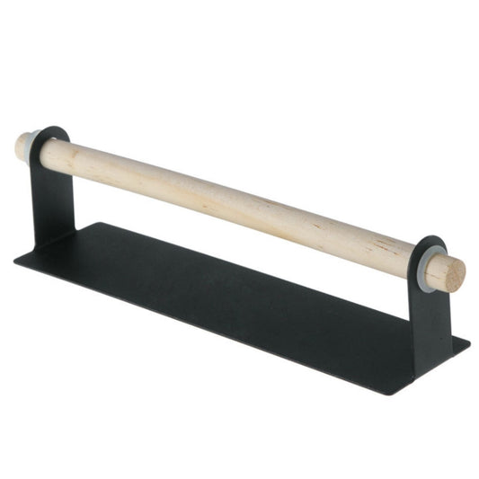 Non-perforated Kitchen Paper Holder Rag Roll Paper Storage Rack Toilet Bathroom Towel Rack(Black) by bashfashion