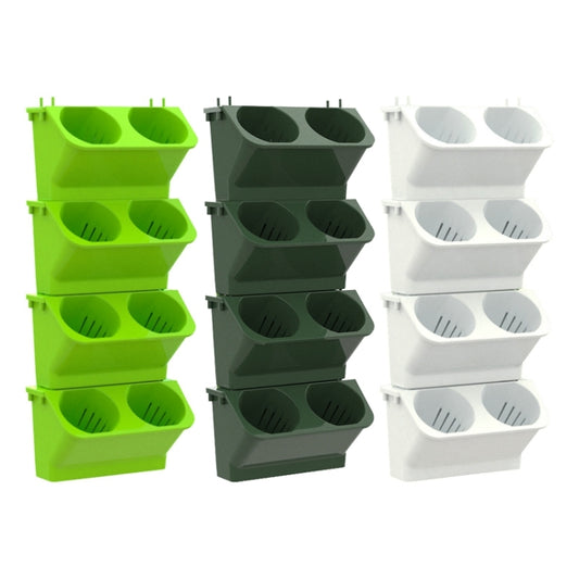 Interior Decoration Plant Wall Flower Pot Living Room Balcony Vertical Green Planting Box Stereo Combination Wall Hanging Pot, Size: 24x14x57 cm(White) by bashfashion