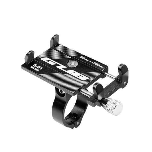 G-81 Bicycle Aluminum Alloy Mobile Phone Navigation Bracket Riding Equipment(Black) by bashfashion