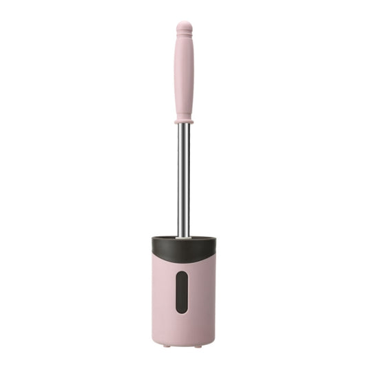 Stainless Steel Wall-mounted Home Soft Brush Toilet Brush(Pink) by bashfashion