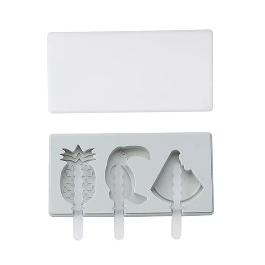 Silicone Cartoon Homemade Handmade DIY Ice Cream Popsicle Mould with Lid, Color Random Delivery, Style:Fruit Woodpecker by bashfashion
