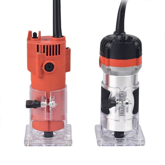 Woodworking Trimming Machine Multifunctional Electric Wood Milling Slotting Machine Engraving Tools US Plug, Material:720W Aluminum Body by bashfashion