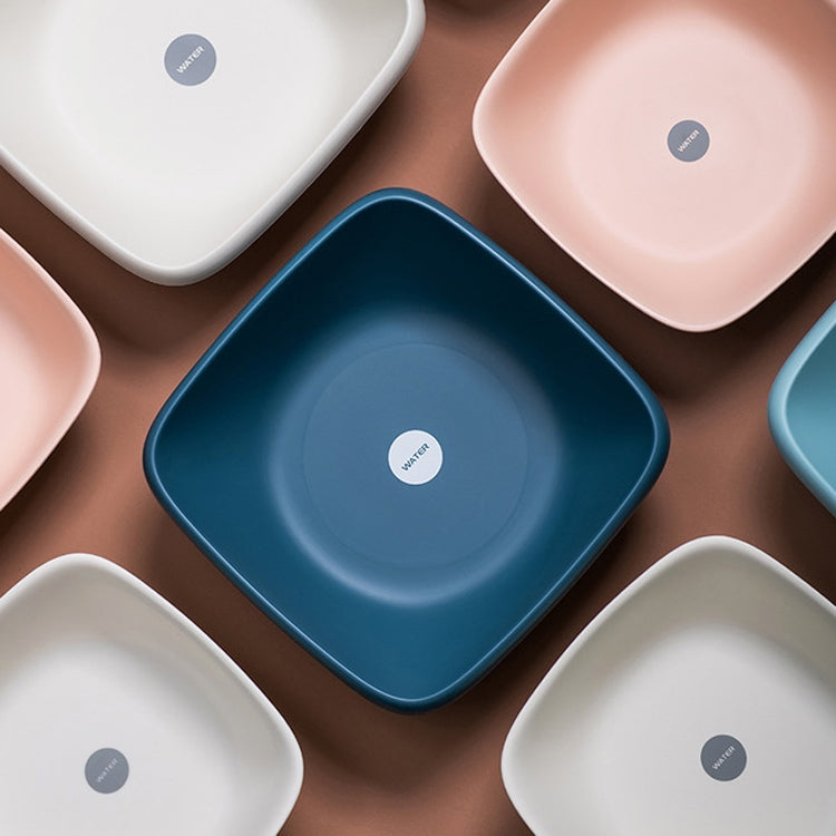 Small Home Dormitory Cute Square Laundry Washing Vegetable Wash Basin,28.28x28.28x10cm(Gray) by bashfashion