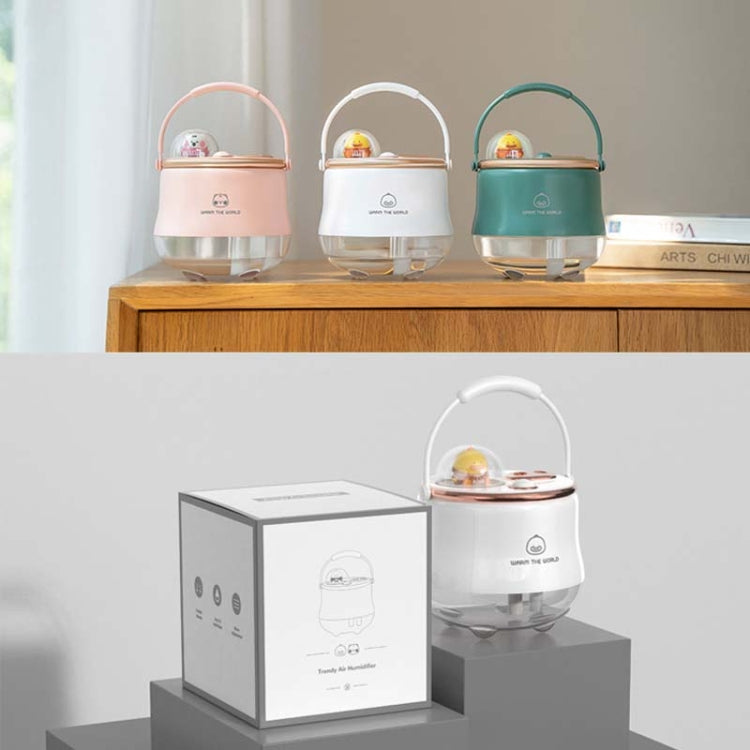 F08 Wired Water Replenishing Double Spray Humidifier LED Night Light Humidifier(White) by bashfashion