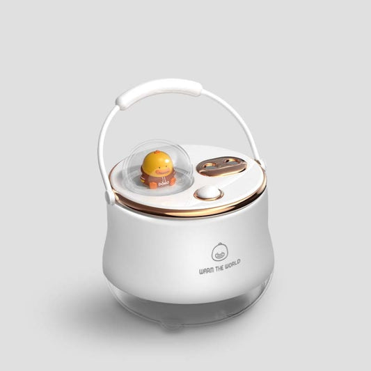 F08 Wireless Water Replenishing Double Spray Humidifier LED Night Light Humidifier(White) by bashfashion