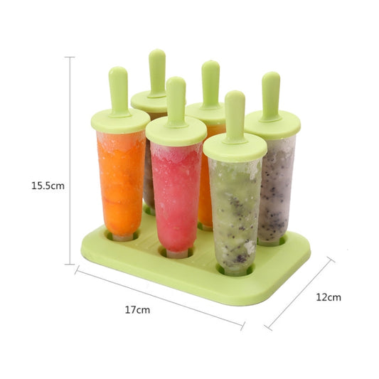 Summer DIY Creative Ice Making Box Popsicle Ice Cream Mould, Style:Popsicle(Green) by bashfashion