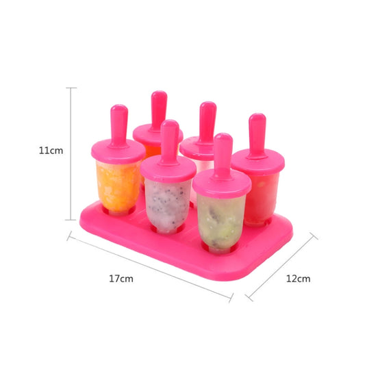 Summer DIY Creative Ice Making Box Popsicle Ice Cream Mould, Style:Jelly(Red) by bashfashion