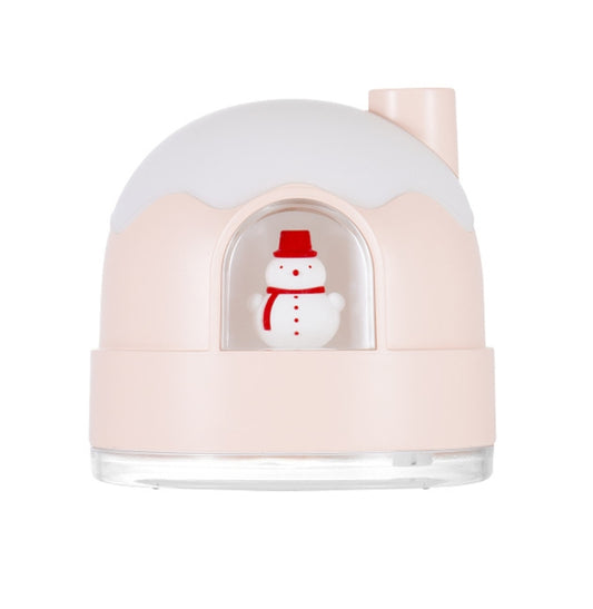 ZAY-H006 Charge Snowman Humidifier Night Light USB Mute Cute Desktop Air Mini Atomizer Air Humidifier(Pink) by bashfashion