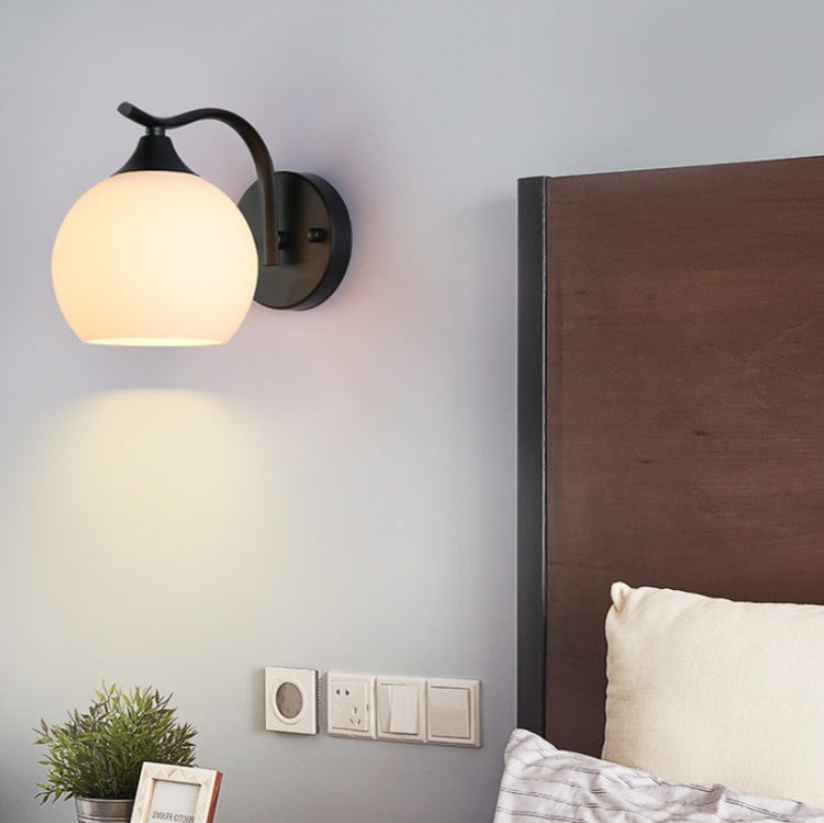 Bedroom Bedside Wall Lamp Indoor LED Lamp, Power Source:12W Tricolor Light(2032 Black) by bashfashion